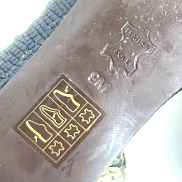 Tory Burch D'Orsay Leather Snakeskin Pointed Toe Open Side Flats Size 9M - Picture 9 of 11